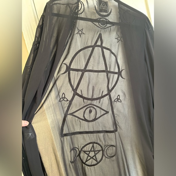UNIF Wiccan Sheer Black Kimono Jacket - Picture 7 of 12